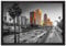 Pixxprint Straßenverkehr in Los Angeles Leinwandbild 60x40 cm im Bilderahmen, Wandbild, Schattenfugenrahmen, Kein Poster