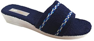 Sandalo Donna Ciabatta Mare Piscina Spa in Spugna 100% Art. 174 (Marino, 39)