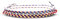 2x bracelet de cheville set pour hommes et femmes - boho hippie - accessoires de plage et de festival - fabriqués à la main - 100% coton écologique, imperméable et ajustable (Violet & Multi)