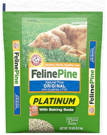 Feline Pine Platinum Non-Clumping Cat Litter 18lb.