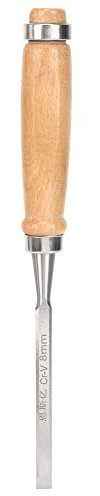 Wood Chisel 8mm Cr-V Carpentry Woodworking Hand Tool Chrome Vanadium Alloy Steel Chisel for Woods Household Use ，Hand Tools Wood Chisels Metalworking Chisels