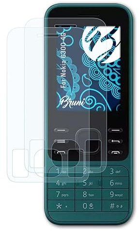 Bruni Schutzfolie kompatibel mit Nokia 6300 4G Folie, glasklare Displayschutzfolie (2X)