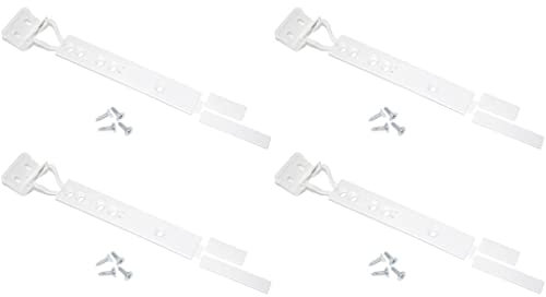 Ufixt 4 x Universal Integrated Sliding Door Hinge Mounting Kit Fits Samsung, Schreiber, Servis, Siemens, Smeg, Whirlpool and Zanussi
