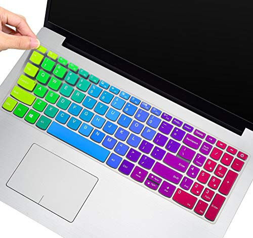 Cover per tastiera per Lenovo Ideapad 3 15 15,6 pollici 15,6 pollici Laptop Keyboard Cover Skin (con tastierino numerico), 2020 Lenovo Ideapad 3 15 Accessori, Rainbow (layout USA)
