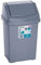Optimal Products Plastic Swing Bin 50 15 25 8 Litre Home/Office/Kitchen Rubbish Waste Dustbin Trash Swing Lid Bin (Silver, 25l Litre)