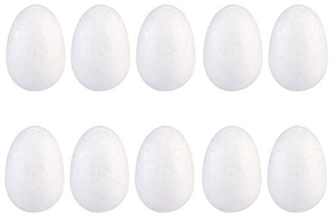 50 Stücke Styroporeier Styroporkugeln 4cm Basteleier Ostereier Styropor Eier zum Basteln und Bemalen Balls Kugeln für DIY Handwerk Spielzeug Hochzeit Osternest Füller