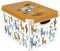 Curver Stockholm Llama Kitchen, Living room, Bathroom, Bedroom, Utility Large Rectangular Deco Storage Box 22 Litres - Blue & Brown