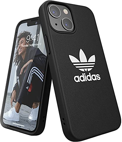 adidas Case Designed for iPhone 13 Mini 5.4, Drop Tested Cases, Shockproof Raised Edges, Original Protective Case, Black and White
