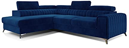 All4All Ecksofa Carola mit Schlaffunktion Polstersofa Polsterecke L-Form Couch Sofa Möbel Wohnlandschaft Eckcouch Links Rechts 23 (Kronos09, Links)