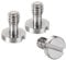 sourcing map 1/4 Mounting Screw Adapter Slotted 0.24 Thread Length for Camera Tripod Alloy Steel 3Pcs