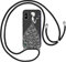 JMTALL für Wiko Y81 Handykette Hülle Silikon Necklace Handyhülle mit Kordel Umhängeband Tasche Schwarz Band Case Kette TPU Bumper Schutzhülle Schmetterling Mädchen