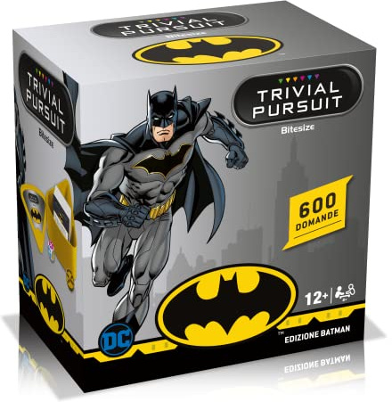 Trivial Puruit Winning Moves Batman Pursuit Bitesize Italienische Ausgabe | Lustiges Fragenspiel für alle Natman-Fans | 12 Jahre +