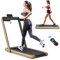 COSTWAY 2 in 1 Laufband klappbar 2,25HP, Walking Pad unter dem Schreibtisch mit APP, Bluetooth, Touchscreen und Fernbedienung, 1-12 km/h, Laufband für Zuhause