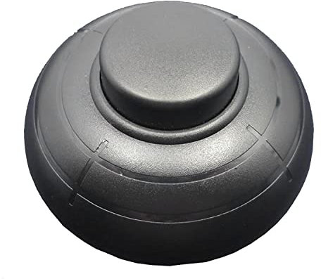 Interrupteur à pied rond - Interrupteur à pied - 230 V 2 A - Interrupteur intermédiaire à cordon - Interrupteur intermédiaire - Interrupteur intermédiaire - Pour lampe sur pied - Noir