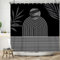 ASDCXZ Tenda Doccia Nero 180x200 cm, Boho Art Abstract Lines Foglia Impermeabile Bagno Tende da Doccia Lavabile Poliestere Tessuto Campeggio Tenda Doccia per Vasca da bagno con 12 Tende Doccia Gancio