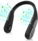 Portable Neck Fan 4000mAh Rechargeable Bladeless Hanging 3 Speeds Adjustment 360°Cooling Wearable Flexible Personal Mini Fan for Men Women Kids Home Office Travel Outdoor