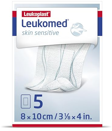 Leukoplast Leukomed Skin Sensitive Medicazione Adesiva Misura 8x15cm, 5 Pezzi