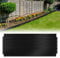 Sonnewelt Rasenkante Metall Beetumrandungen Mähkante Palisade Rasenkante Verzinkt Blumenbeet Umrandung Rasenkantenblech, Schwarz (Länge 30m - Höhe 18cm)