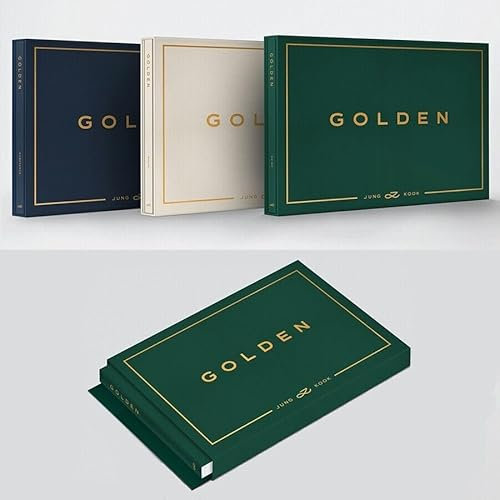JUNGKOOK [GOLDEN] Album (SHINE + SOLID + SUBSTANCE - 3 Ver Set +WEVERSE ALBUMS Ver. +2ea Store Gift BTS Photo Card) K-POP SEALED