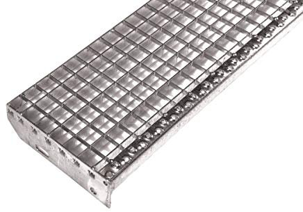 B2 Treppenstufe Gitterroststufe verzinkt 800x270 mm 30/30