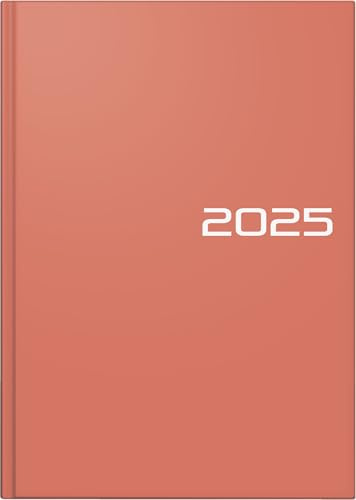 BRUNNEN Buchkalender Modell 795 (2025), 1 Seite = 1 Tag, A5, 352 Seiten, Balacron-Einband, coral