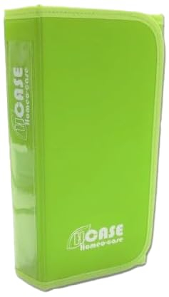 HOMEO-CASE | Homöopathie Mäppchen mit 90 Plätzen für Boiron 4-Gramm-Tuben | (Schläuche Nicht Enthalten) | Etui Fuer Homoeopathie | Farbe Grün | Geschlossen 30 x 15 cm | Geöffnet 70 x 30 cm