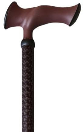 Stock-Fachmann® Höhenverstellbarer Gehstock Ergonomischer Super Soft Escort Marron 10-fach Höhenverstellbar Von 76-98cm Eigengewicht 400g Belastbar Bis 100kg Mehr Gangsicherheit