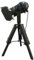 XIHOME Vintage Black Retro Tripod Adjustable Table lamp,Nautical Teatre Retro Spotlight,Industrial Decor Wooden Light Fixtures,Cinema Movie Props for Living Room Bedroom Office bar Lighting,No Bulbs
