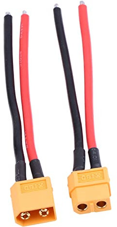 POENVFPO 2 Stück 14AWG Silikon-Adapter, Leichtes, Tragbares XT60-Stecker-Stecker-Kabel, RC-Zubehör