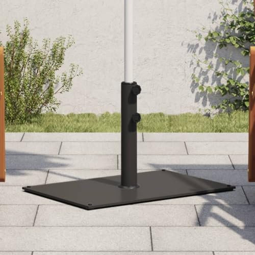 Homgoday Pied de parasol rectangulaire pour mâts Ø32/38/48 mm, 15 kg, pour parasol, auvent, tonnelle, auvent de type 2