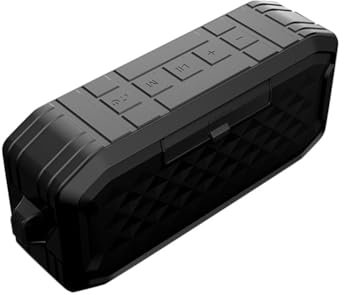 Pluuttiem Enceinte Bluetooth sans 1 Pièce en ABS Noir, Haute Fidélité, Caisson de Basses Extérieur, Prend en Charge la Carte TF/USB/AUX/FM