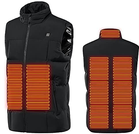 Gilet Chauffant Homme Femmes Veste Chauffante Sans Manche USB Électrique Hiver Lavable Chauds Gilet Doudoune Manteau Chauffant Homme Vêtements Chauffant pour Ski Plein Air Randonnée Chasse Camping