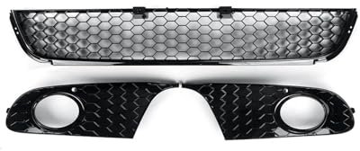 YYEFNMAZ Frontgrill for Stoßstange, Netzgrill, Nebelscheinwerfer-Abdeckung, kompatibel mit VW Golf 6 MK6, Nicht-GTI 2009–2013, 5K0853665, 5K0853666