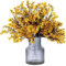 Flores 3 Unidades de 50 cm Flores Artificiales de Cerezo, Plantas Artificiales Decorativas, Decoracion para Hogar, Bodas, Fiestas, Oficinas, Balcones y Jardines (Amarillo)