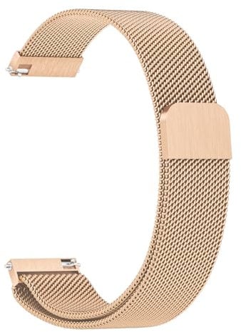 Mugust 20mm Metall Armband, Smartwatch Schnellverschluss Watch Uhren 20mm Uhrenarmbänder für Damen Herren (Roségold)