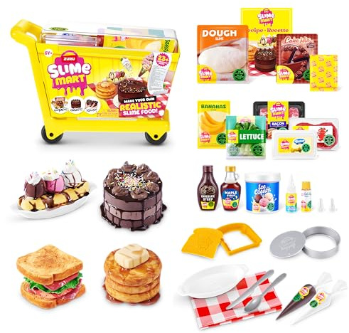 Carrito de la Compra Slime Mart de ZURU, Juguete de Compuesto de Baba, Manualidades para niños y Adultos Kit de elaboración de Baba Blanda para niñas de 6 a 10 años
