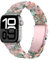 Miimall Resin Strap for Apple Watch Series 10 Ultra SE 9 8 7 6 5 4 3 2 1, Lightweight Band for iWatch 49mm 46mm 45mm 44mm 42mm(Series 3 2 1), Rose Gold Bracelet for Ladies Women-Pure Pink Green