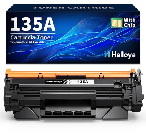 Halloya 135A W1350A Schwarz Toner Ersatz für HP 135A W1350A 135X W1350X LaserJet MFP M234dw M234sdw M234sdn M234dwn M209dw M209dwn M234 M209 (Mit Chip)