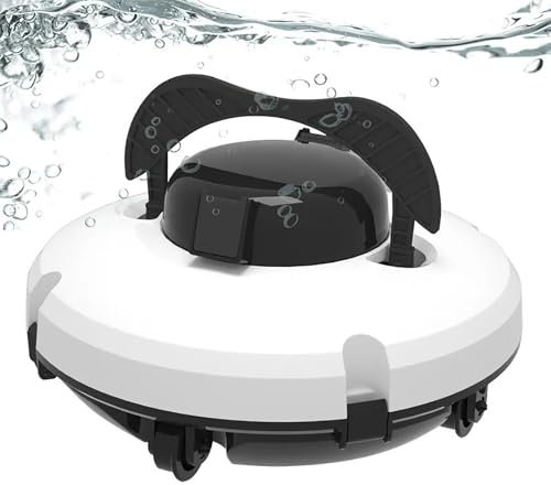 WQZzjm Automatischer Roboter-Pool-Staubsauger, Aufstellpool-Staubsauger, Leichtbauweise, Kabelloser Pool-Staubsauger für Einbaupools
