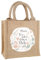 Herz & Heim® Personalisierte Jutetasche mit Name – Geschenkbeutel mit floraler Botschaft „Wie schön, dass es dich gibt“ – Nachhaltige Geschenkverpackung
