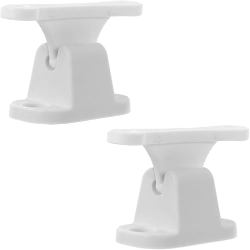 Türfeststeller für Wohnwagen & Wohnmobil zum Anschrauben, Türhalter & Türschnapper für Staukammer, Serviceklappe & Eingangstür, in Weiß, mit 31 mm und 46 mm LochabstandLochabstand, 1 Set