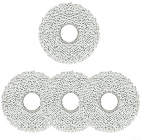 Microfiber Mop Pads for Yeedi PRO+ and For DEEBOT For T30, Washable Replacement Mopping Discs, Sturdy Robot Vacuum Accessories for Pet Hair(4 PACK)