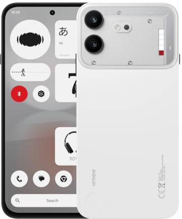 Nothing Phone (4b), Smartphone Android 16 sbloccato, 50 MP OIS Fotocamera, 6,67 AMOLED Display 120 Hz, 5200 mAh Batteria, 33 W Ricarica rapida, 8 GB RAM + 128 GB, Glyph Bar