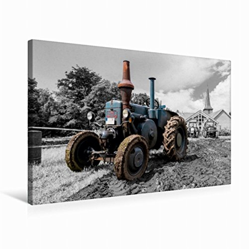 Premium Textil-Leinwand 75 x 50 cm Quer-Format Lanz Bulldog | Wandbild, HD-Bild auf Keilrahmen, Fertigbild auf hochwertigem Vlies, Leinwanddruck von Andrea Dreegmeyer