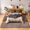 Unbekannt Shaggy Hochflor Teppich Carpet 3TLG Bettumrandung Läufer Set Schlafzimmer Flur, Farbe:Taupe, Bettset:2x80x150+1x100x200