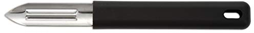 Arcos Gadgets Profesionales - Caja de 6 uds Pelador de Patatas Pelapatatas Pelador de Verduras - Acero Inoxidable 60 mm - Mango de Polipropileno Color Negro (6 pcs)