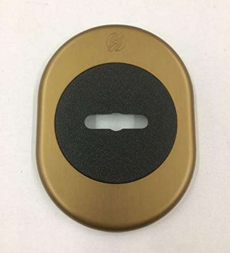 BOCCHETTA ROSETTA PER PORTA PORTONE BLINDATO, PIASTRINA PER CHIAVE DOPPIA MAPPA ALLUMINIO BRONZATO F4 82X62 COMPLETA DI VITI DI FISSAGGIO SECUREMME