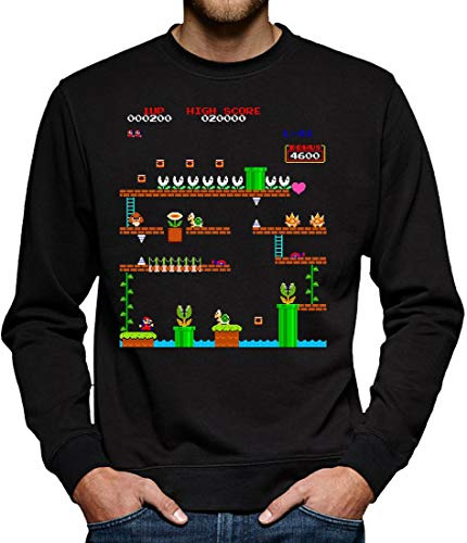 Retro Mario 1UP Sweatshirt Pullover Herren