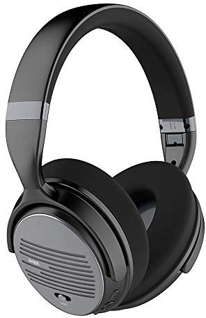 Smpl Active Noise Cancelling Headphones - Bluetooth ANC Over Ear Headphones with Microphone For Calling and Deep Bass for Total Audio Clarity, 16H Playtime - Black