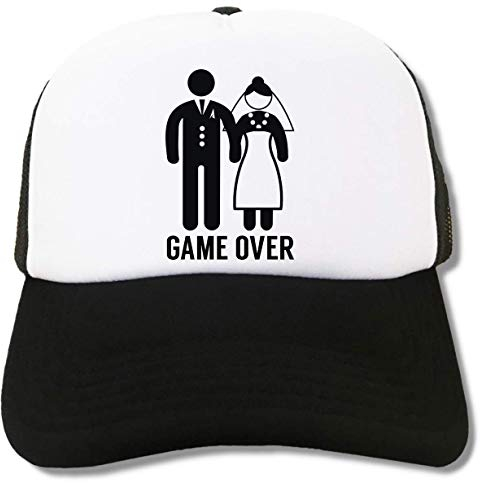 ATPRINTS Game Over Funny Wedding Slogan Trucker Cap Baseball Hat